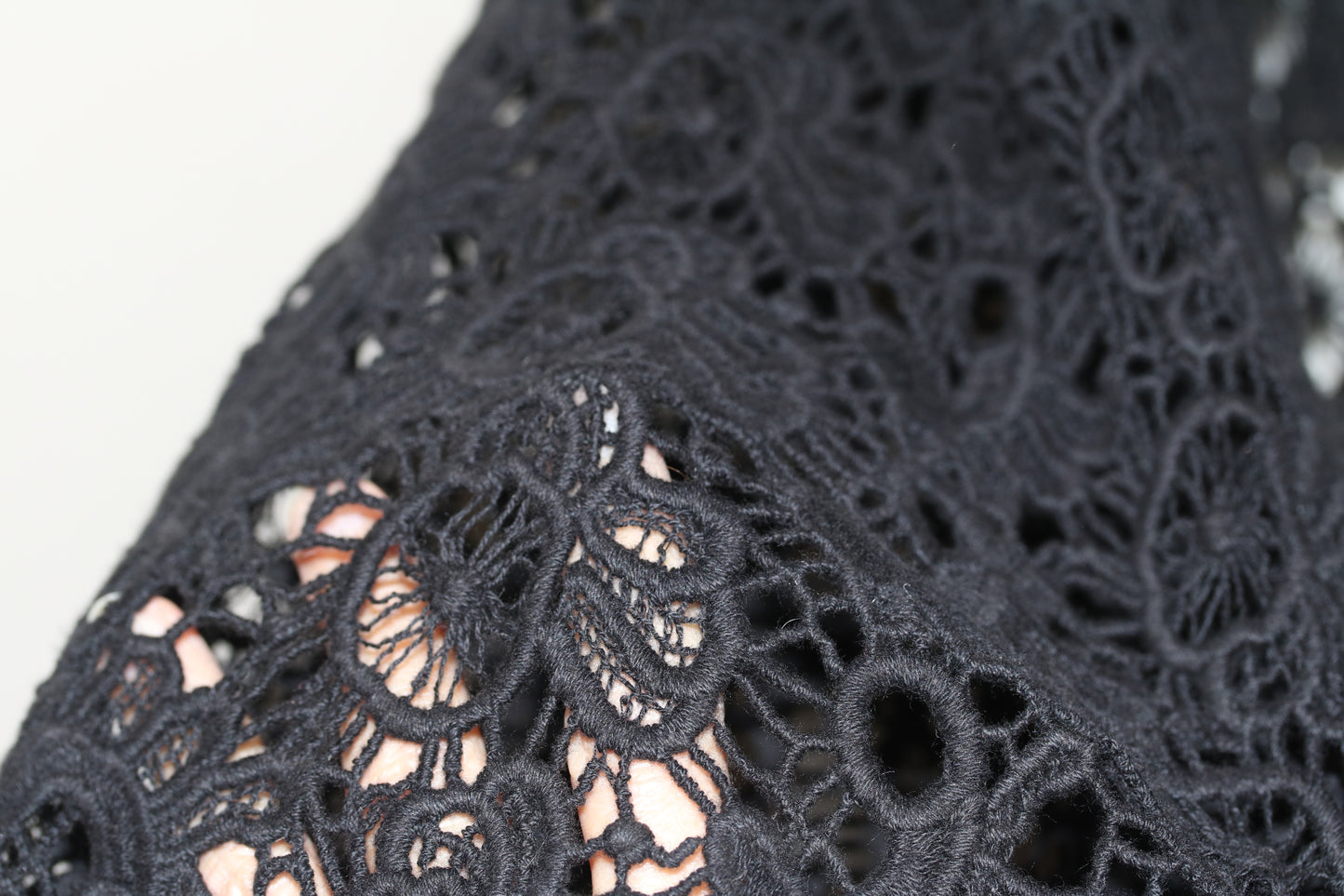 Chiara black crochet kimono