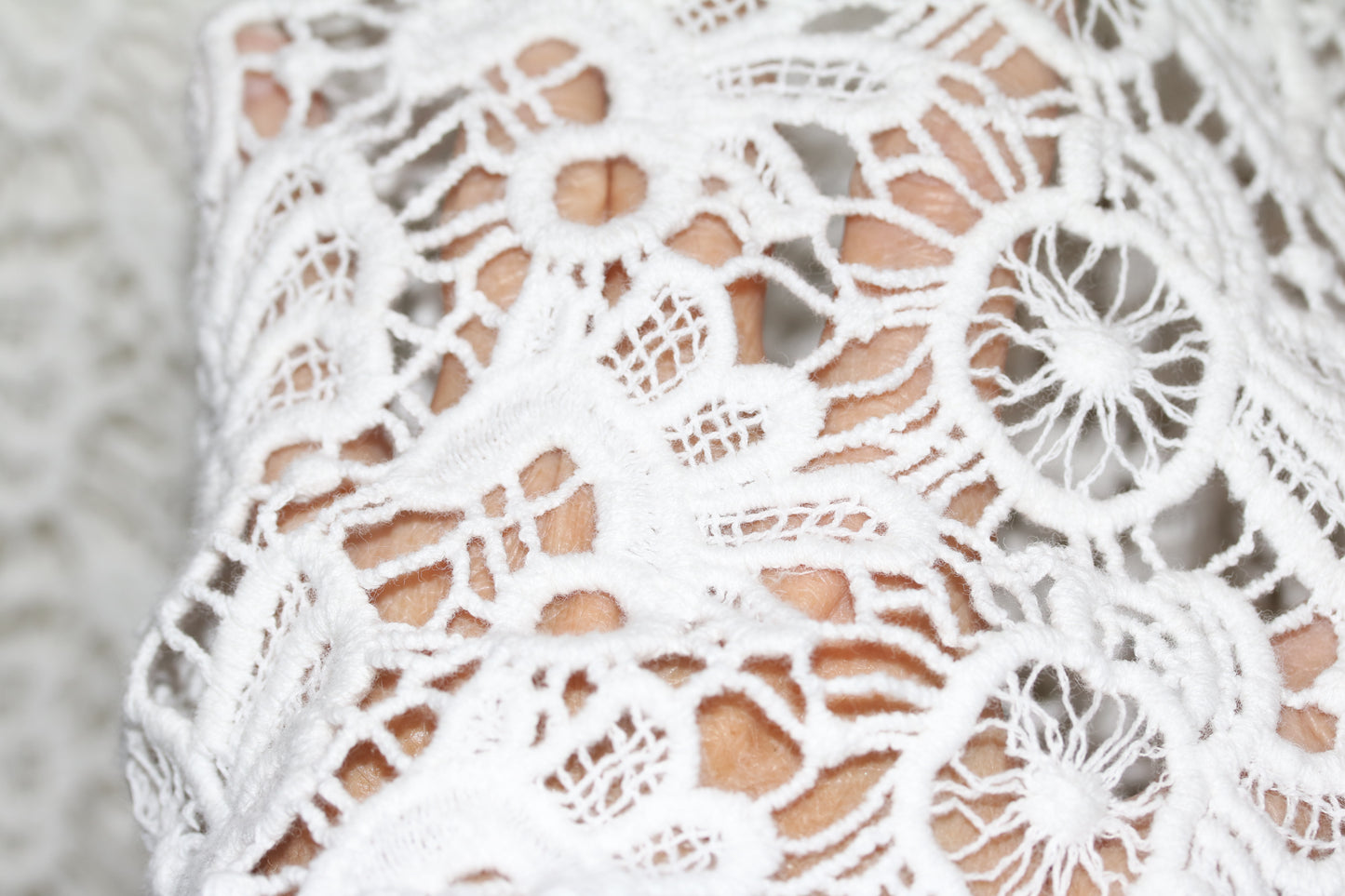 Amara White Crochet Kimono