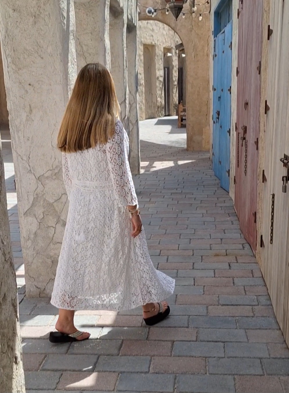 Amara White Crochet Kimono